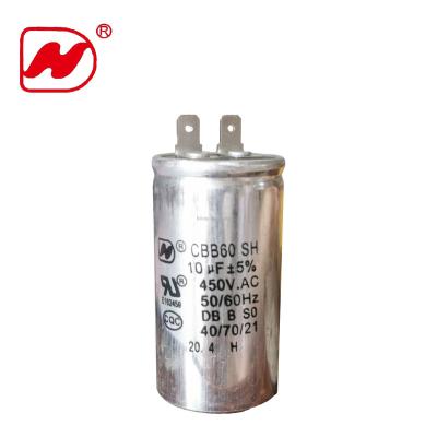 China AC motor CBB60 450V 10uf capacitor start motor washing machine ready to use in stock for sale