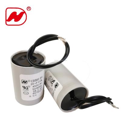 China CBB60 Motor AC / AC Motor Capacitor For Water Pump 450V 20UF for sale