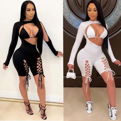 China QUICK DRY women's sexy tight waist lifting strap high wrap jumpsuit/jumpsuit women for sale