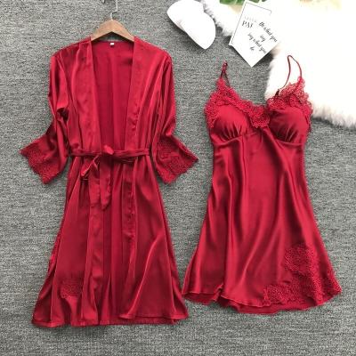 China Spring and autumn sleepwear pajamas pajamas/silk two-piece high-grade waterproof for sale