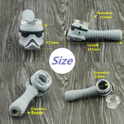 China HEMPACKA Unstained Silicone Bowl Accessories Starwars Silicon Smokeless Smoking Pipes for sale