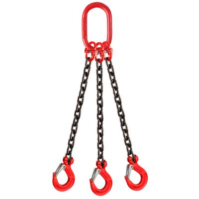 China Cargo Rigging Hardware Grade G80 Alloy Steel Four Leg Manganese Steel Lifting Chain Sling for sale