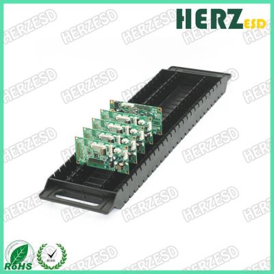 China ESD PCB Racks Plastic PCB Tray Anti Static Black PCB Holder for sale