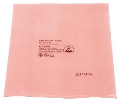 China 0.10mm  Vacuum  PInk Zip Lock Antistatic PE ESD Shielding Bags for sale