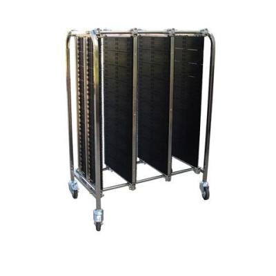 China Pcb ESD Reel Rack 4 Wheels ESD Reel PCB Magazine Rack Pressure Plugs Design for sale