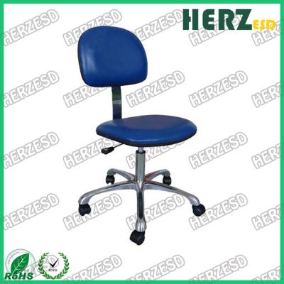 China Industrial PU Leather ESD Office Chair Adjustable Revolving With Chrome Leg Te koop