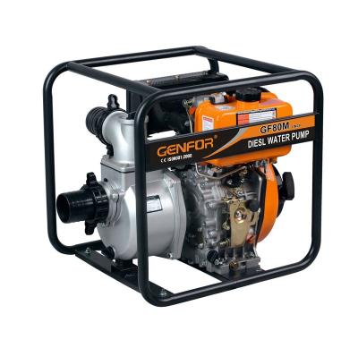 China 80mm low noise pump outlet height 3inch suction 7m suction diesel self-priming water pump for sale for sale