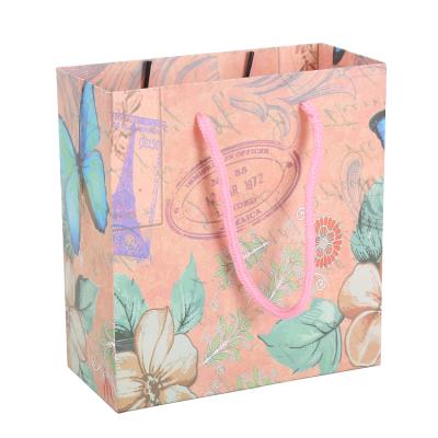 China Recyclable Custom Printed Eco - Friendly Shopping Paper Gift Bag for sale