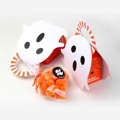 China Recyclable Small Halloween Ghost Candy Paper Gift Box Customer Special 100% Fashion Logo Factory Direct Made for sale