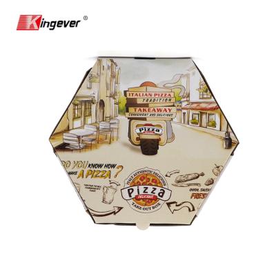 China Recyclable Wholesale Suitcase Take Away Paper Pizza Box With Logo for sale