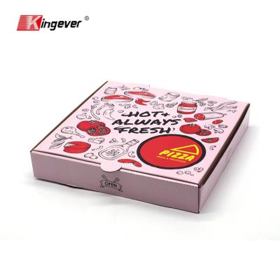 China Recyclable Cheap Color Print Paper Pizza Box Wedding Thank You Gifts Wrapping Paper Box Customer Logo Shape Square Pizza Packing Box for sale