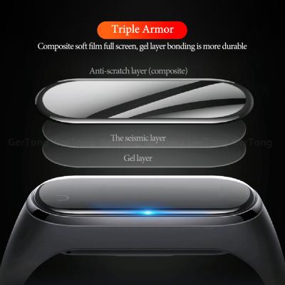 China Anti-Fingerprint For Xiaomi MI Band 5 Smart Watch 3D Curved Full Coverage Screen Protector Film for sale