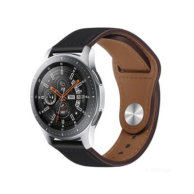 China 20mm Leather Band 22mm For Samsung Galaxy Watch 4 44mm 40mm Active Strap 2/3/46mm/42mm/S3/Huawei GT-2-Pro Strap for sale