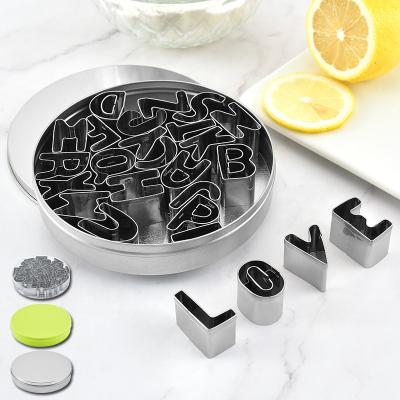 China Sustainable Alphabet 26pcs Stainless Steel Cookie Cutter Set Cookie Cutter for sale