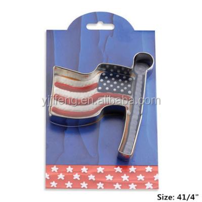 China Factory Supplier LFGB Stocked Standard Wholesale Kids Stainless Steel Flag Cookie Cutter for sale