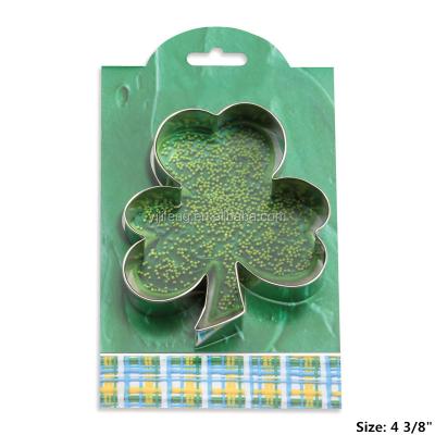 China Factory Supplier Standard Wholesale Disposable Stainless Steel Shamrock Cookie Cutter for sale