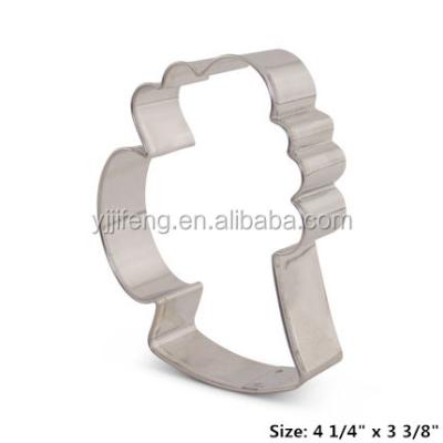 China Factory Supplier Standard Stocked Wholesale Custom Stainless Steel Beer Mug Cookie Cutter for sale