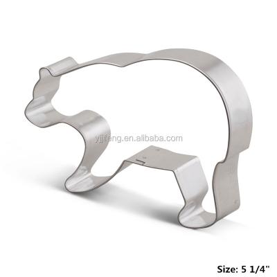 China Factory Wholesale Disposable Kitchen Stainless Steel Star Grizzly Bear Cookie Cutter for sale