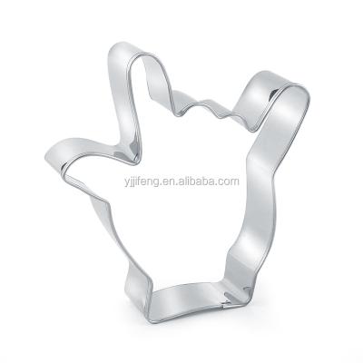 China Viable Factory Direct High Quality Custom Stainless Steel Hand Love Symbol Cookie Cutter for sale