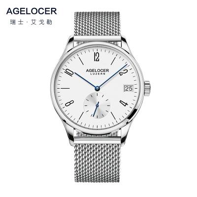 China Agelocer Switzerland Brand Mess Strap Alarm Luxury Minimalist Sport Watch Men's Wristwatch for sale