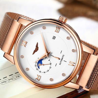 China GuanQin Moon Phase High Quality Fashionable Custom Mechanical Automatic Watches Best Brands Men for sale