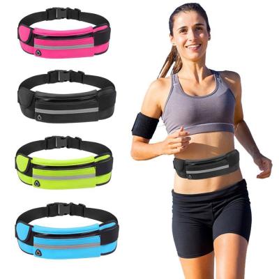 China Water Proof Fast Delivery Reflective Neoprene Fanny Pack Elastic Running Belt Sports Waist Bag Custom Made For Women Men for sale