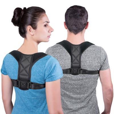 China Breathable Free Sample Sells Popular Adjustable Neoprene Back Brace Posture Corrector For Men And Women Wholesale for sale