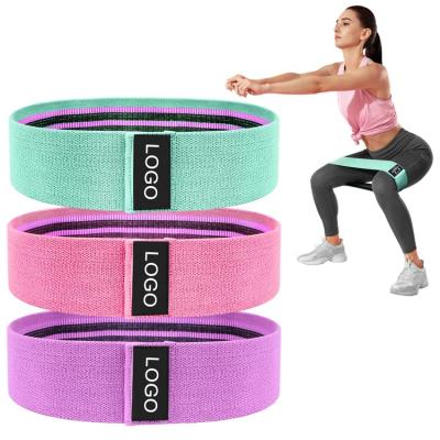 China Wholesale Custom Durable Factory Logo Elastic Exercise Fabric Resistance Bands Fitness Booty Bands Resistance Band Set for sale