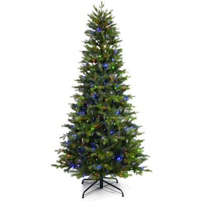 China 2197 Low Price Custom PE PVC Pre-Lit Mixed Green Thin Festive Christmas Tree (1465PE/732PVC) by 7.5ft for sale