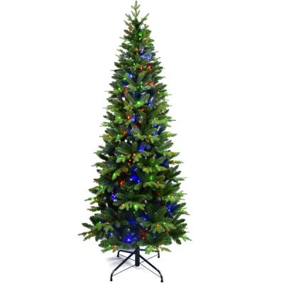 China Artificial PE/PVC Led Lights Christmas Tree Ornament PE PVC 9 Feet Pre-Lit Christmas Tree for sale