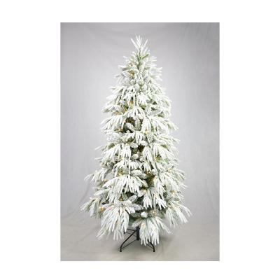 China PE/PVC Home Decoration Imitation Christmas Tree High 7 Feet PE PVC Pre-lit Assemble Christmas Tree for sale