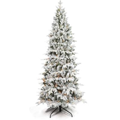 China 655 PE Mix 662 PVC Tips Pre-lit Assemble Tree Christmas Tree 7.5 Feet LED Light Custom Artificial Christmas Tree for sale