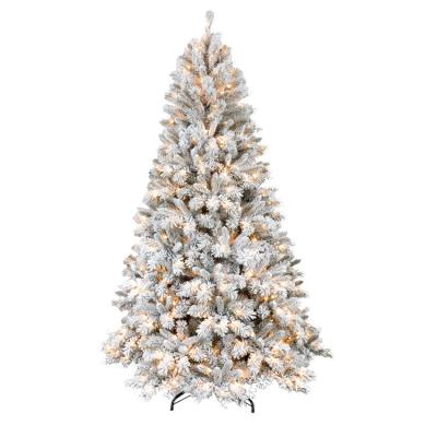 China Outdoor Decoration Multi Christamas Prelit Large Snowy Assembled Christmas Tree Assembled PE PVC Artificial Christmas Tree for sale