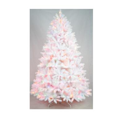 China Unique PE/PVC Christmas Led Light White Christmas Tree 7.5feet Pre-lit White PE PVC Christmas Tree for sale