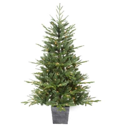 China Wholesale PE/PVC 5 Feet Pre-Lit Mixed PE/PVC Tree Decorate Tabletop Christmas Tree With Small Small Led Christmas Tree for sale