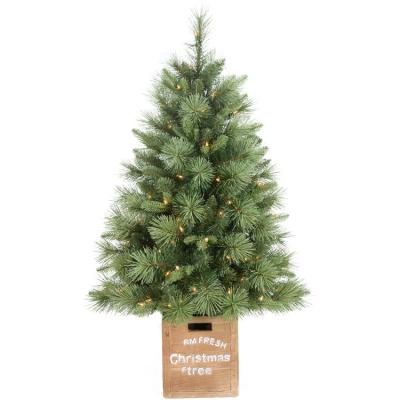 China PVC Wholesale 4 Feet Led Flashing Led Christmas Tree Mini Christmas Trees Pre Lit Decorated PE/PVC/Hard Needle Porch Trees for sale