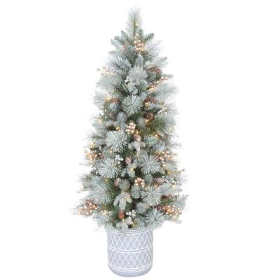 China Wholesale 4.5ft PE/PVC/Hard Needle PE/PVC/Hard Needle Snow Tree Christmas Led Small Mini Table Decoration Christmas Trees for sale