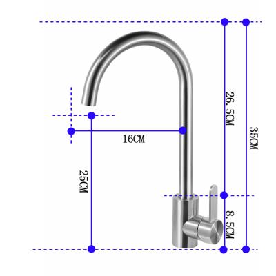 China Contemporary Thermostatic Wash Plate 304 Stainless Steel Kitchen Faucet Installed On Deck for sale