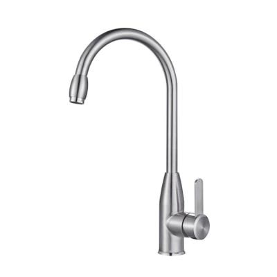 China 304 Stainless Steel Hot & Cold Mixer Basin Faucet Kitchen Sink Faucet OEM Style Modern Surface Brushed Handles for sale