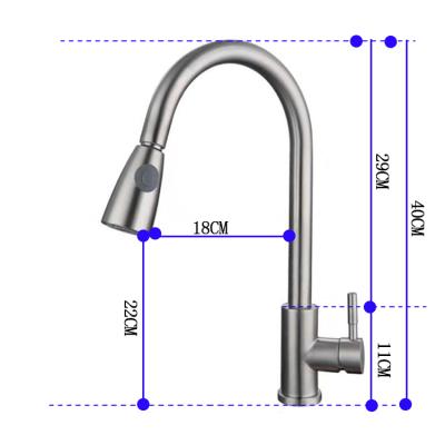 China Contemporary Chinese Supplier Install Deck To Drop Down Single Spray Hole Stainless Steel Kitchen Sink Faucet for sale