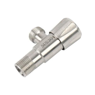 China Yingmu Modern Stainless Steel Angle Valve Brushed OEM Toilet Inlet Valve Stop Valve for sale