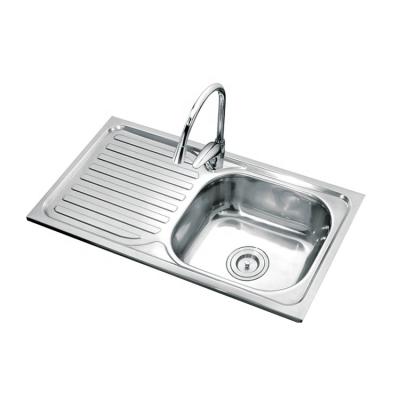 China Without faucet winged stainless steel 201 single basin portable household kitchen sink for sale