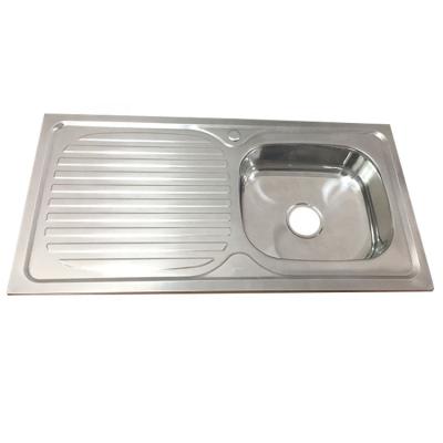 China Without Faucet Best Selling Office Freestanding Kitchen Stainless Steel Single Sink Basin In India for sale