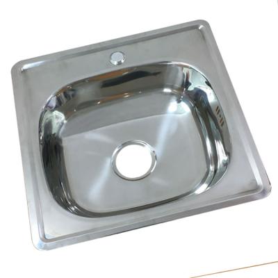 China Without Faucet Cheap High Density Single Tap Vietnam Kitchen Sink Durable Stainless Steel Small Basin for sale