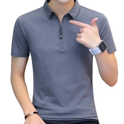 China 2021 Summer Casual Shirt Men QUICK DRY Short Sleeve Turn Down Collar Slim Fit Sold Out Color PO Lo Shirt For Men Plus Size for sale