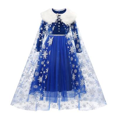 China Cap Viable ECOPARTY of Elza Vestidos Dress Kids Snowflake Christmas Halloween Party Costumes Birthday Elsa Girls Princess Dress Elsa 2 for sale