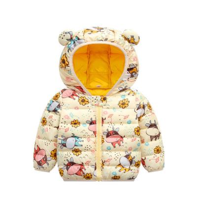 China 2021 Sleeveless Cartoon Hoodie Windproof Down Vest Jackets Coat For Boys Children for sale