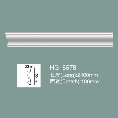 Cina Fabbricazione a parete in PU Dado Rail Foam Skirting Board PU Wall Baseboard HG-8578 in vendita