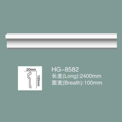 China Dado Rail Foam Skirting Board PU Wall Baseboard HG-8582 for sale