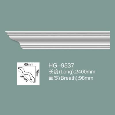 China Foam Skirting Cornice Moulding Polyurethane Crown Moulding PU Ceiling Moulding HG-9537 for sale